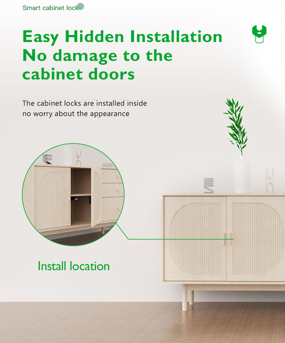Omni Hidden Cabinet Lock – Bluetooth & RFID Smart Lock