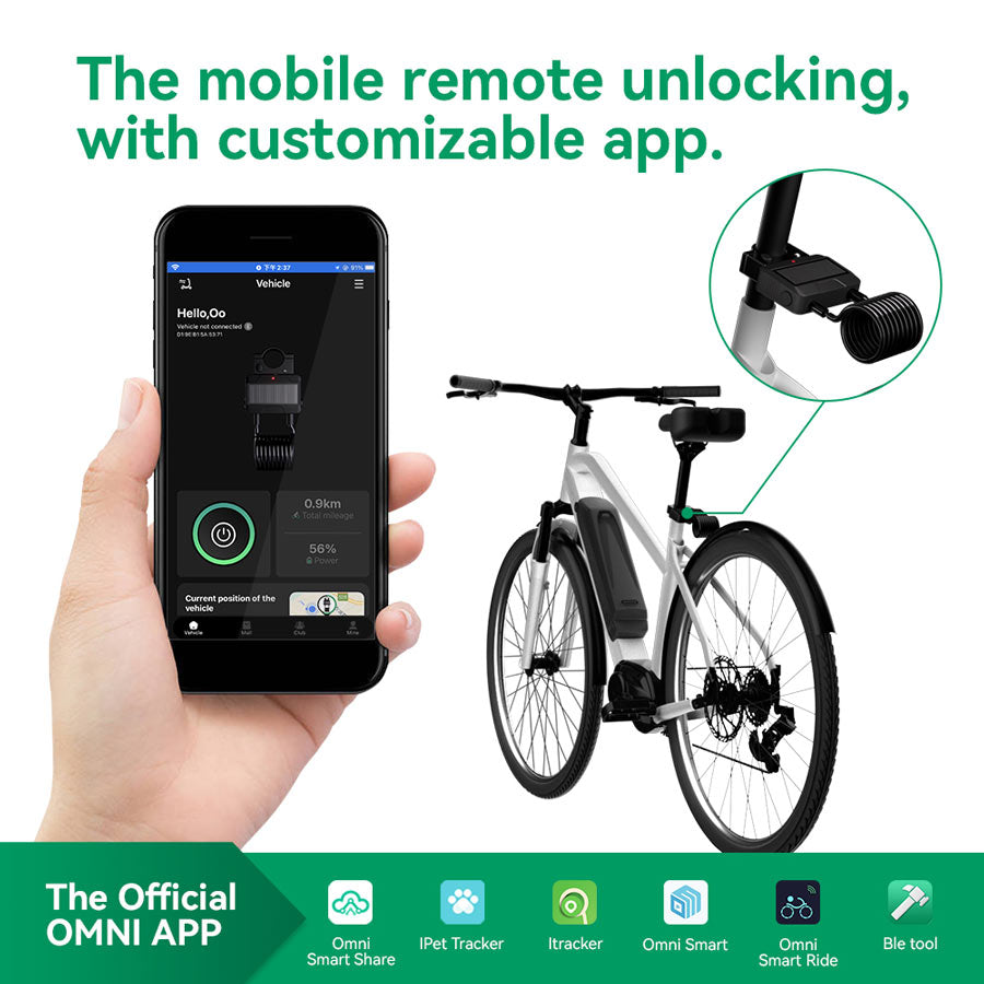 Allrent - Omni Bike Smart Lock with Solar Panel