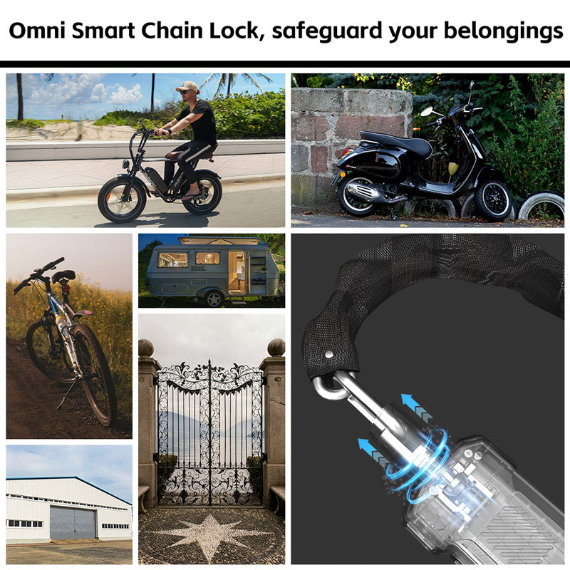 OMNI Smart Heavy Duty Bicycle Chain Lock M246LTS – Bluetooth Security Lock