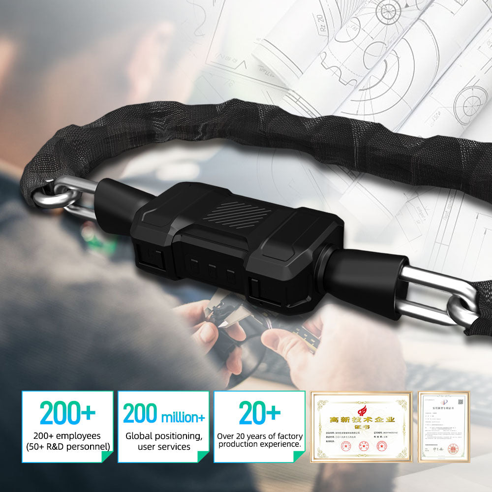 OMNI Smart Heavy Duty Bicycle Chain Lock M246LTS – Bluetooth Security Lock