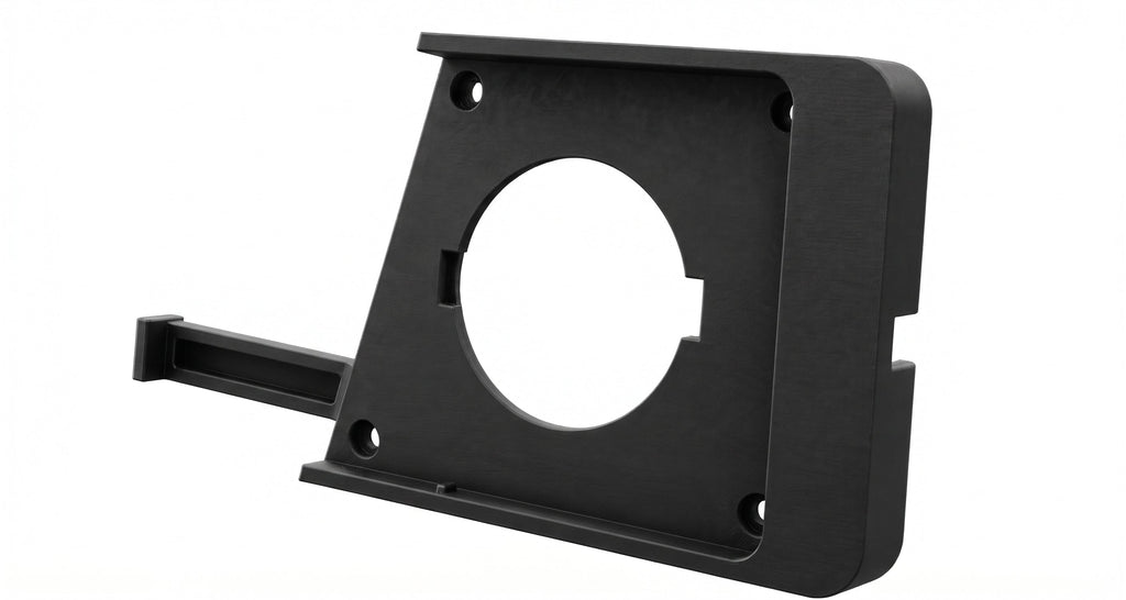 Allrent KIOSK desk stand – anthracite rear view