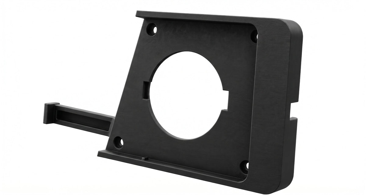 Allrent KIOSK desk stand – anthracite rear view